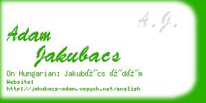 adam jakubacs business card